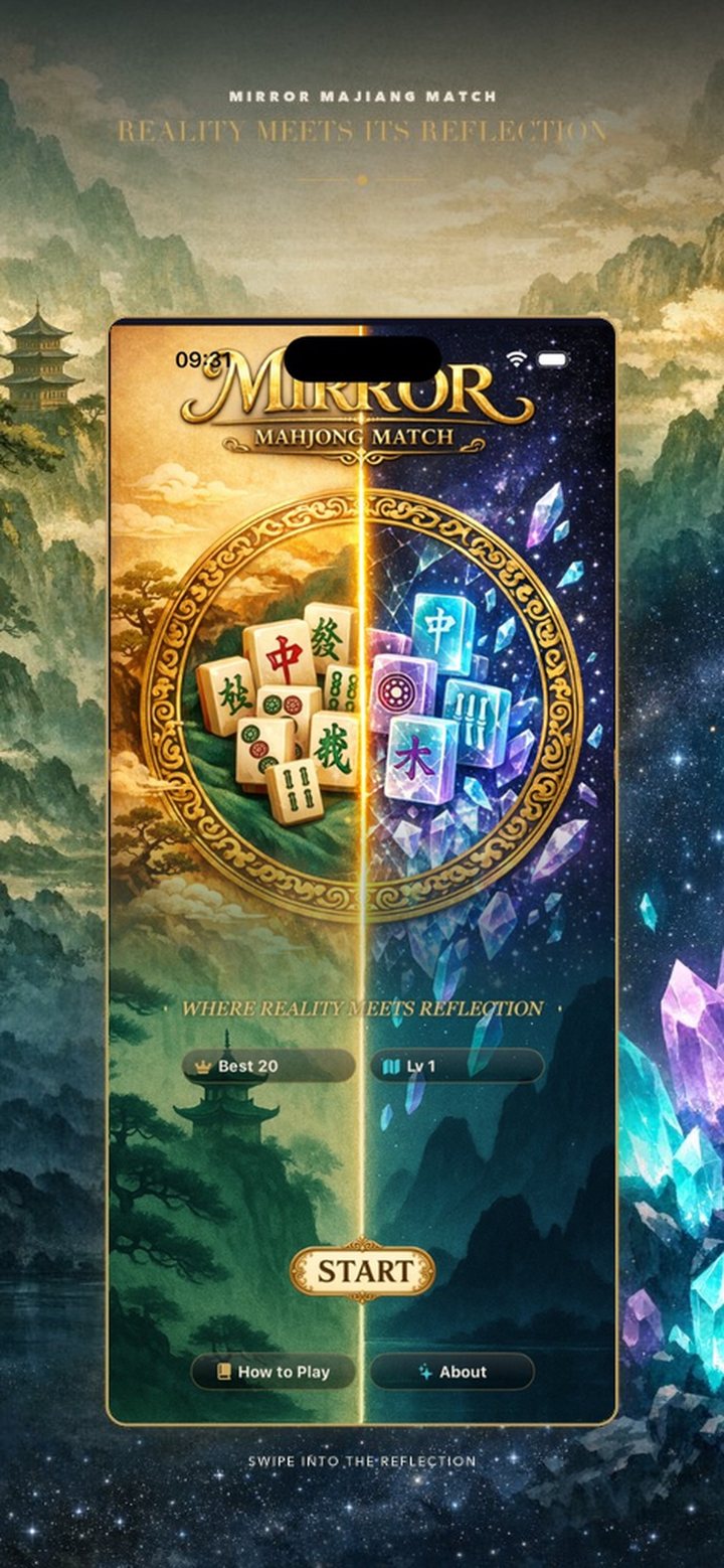 Title screen — Reality Meets Its Reflection